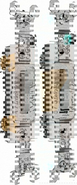 1 Pole, 120 to 277 VAC, 15 Amp, Commercial Grade Toggle Wall Switch